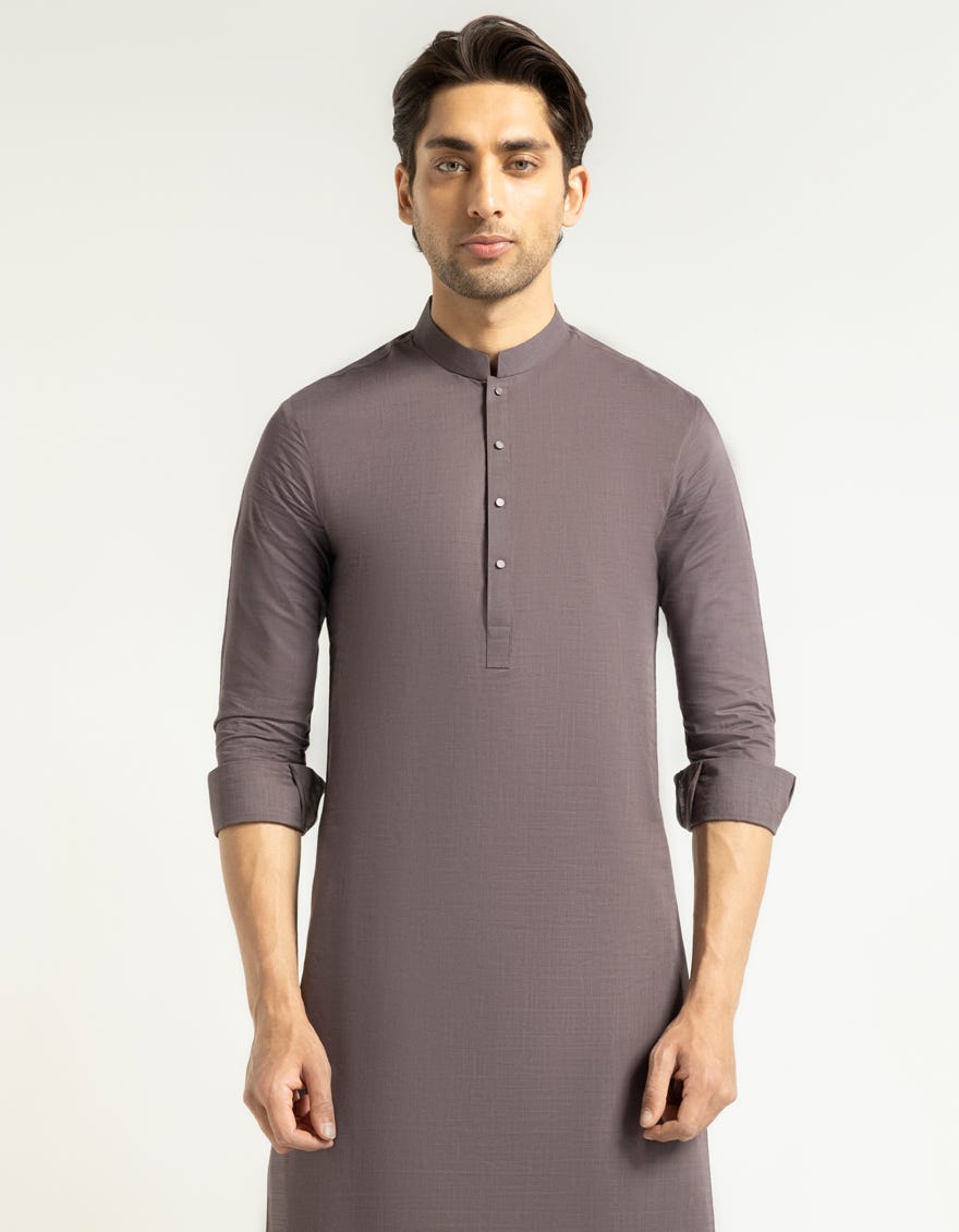DULL BROWN CASUAL KAMEEZ SHALWAR