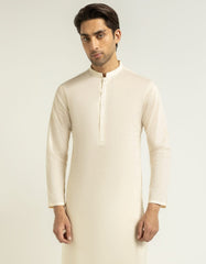CREAM COTTON SEMI-FORMAL KURTA