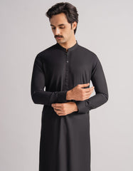 BLACK SEMI-FORMAL KAMEEZ SHALWAR