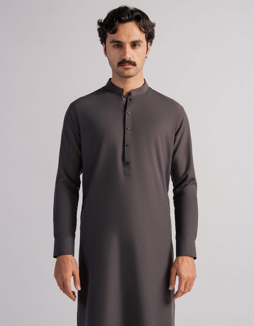 DEEP GREY CASUAL KURTA TROUSERS