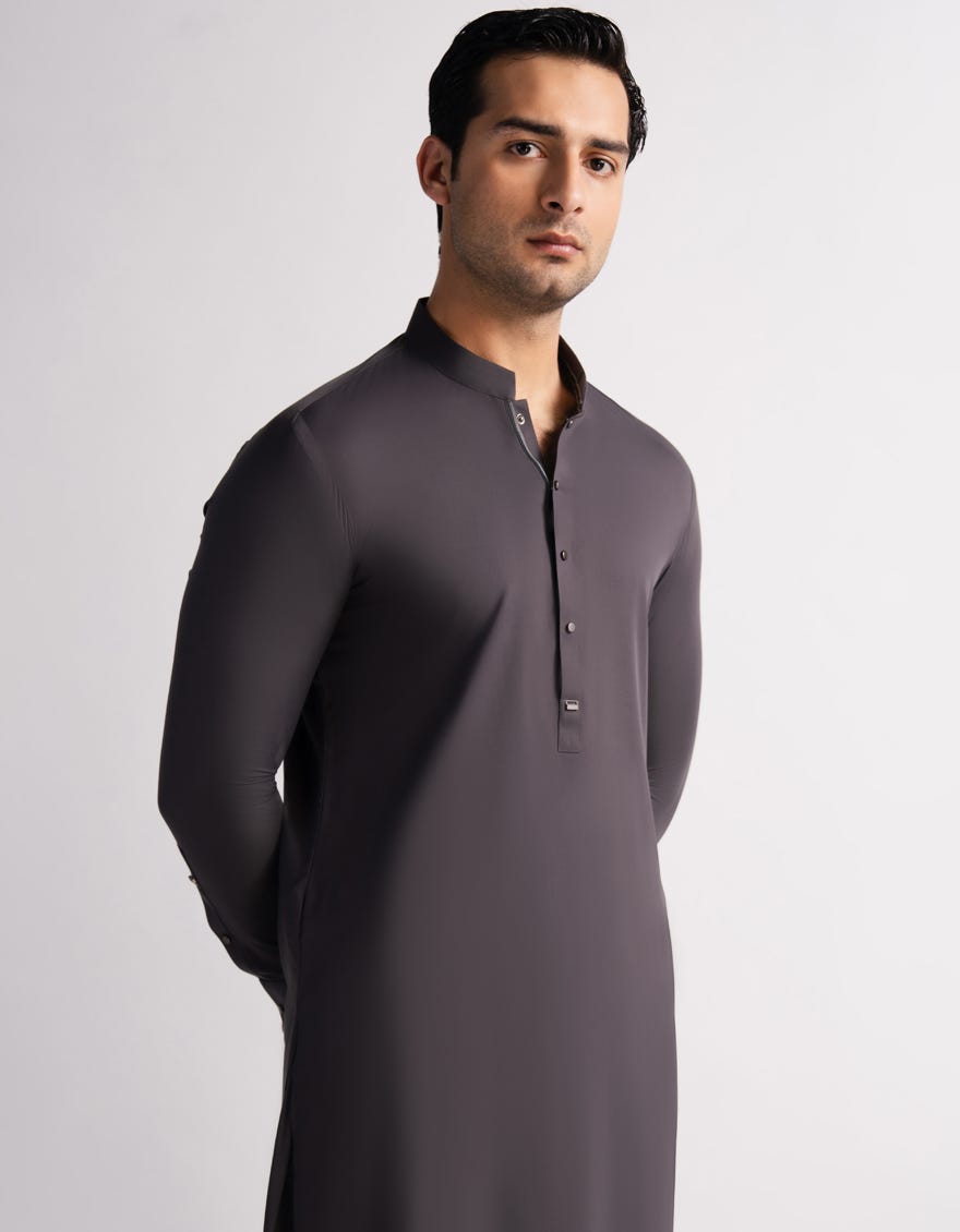 DEEP GREY CASUAL KURTA TROUSERS