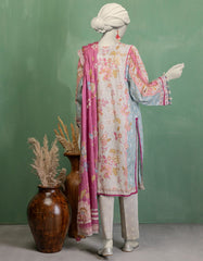 GREY DOBBY EMBROIDERED UNSTITCHED 3PC