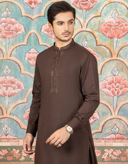 COFFEE BROWN BLENDED KAMEEZ SHALWAR | JJKS-A-34108