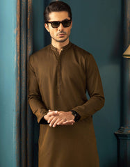 ANTIQUE GOLD BLENDED KURTA | JJK-A-34131
