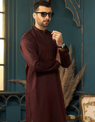 MAROON BLENDED KURTA | JJK-A-34136