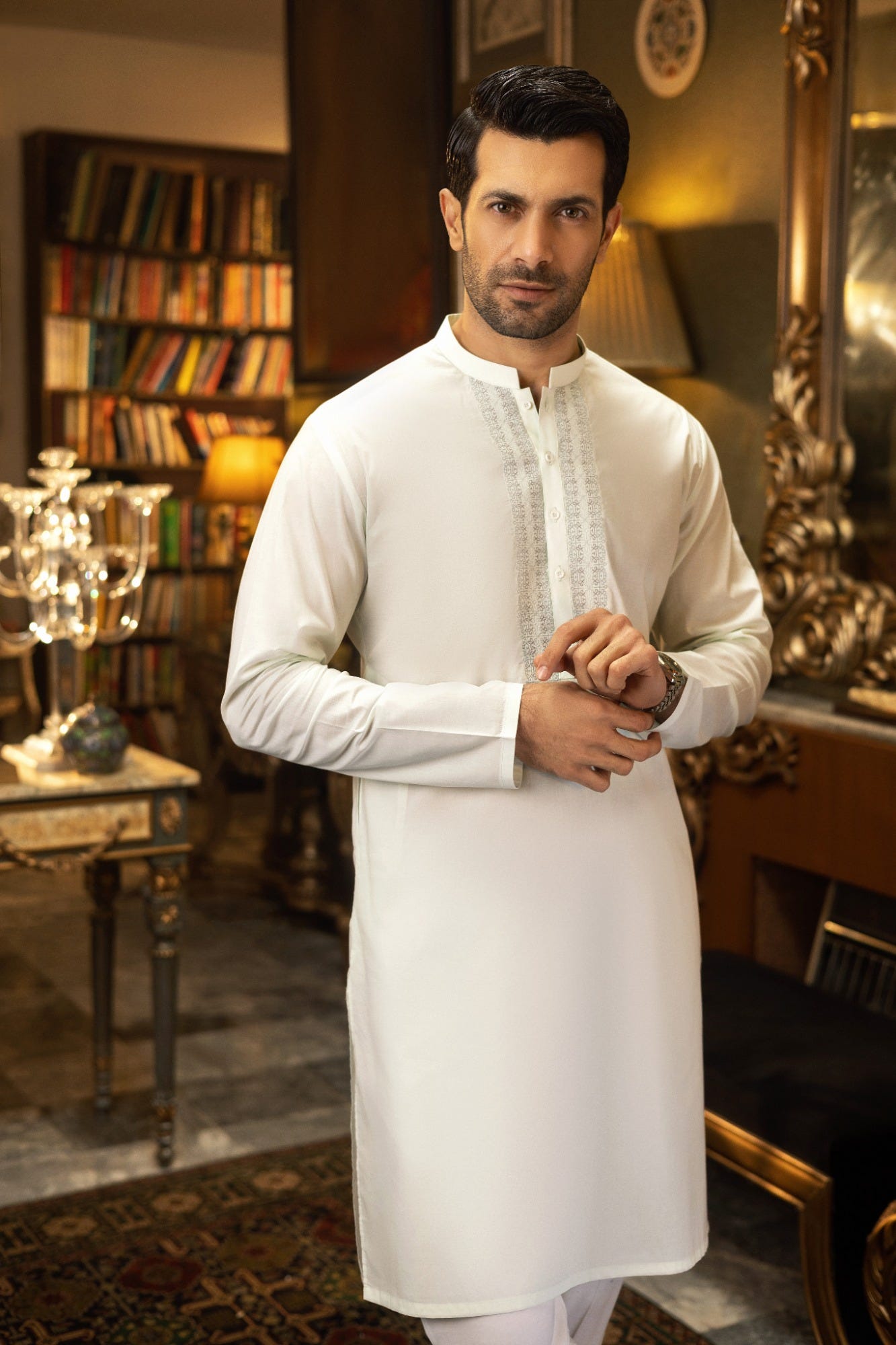ICE GREEN COTTON KURTA | JJK-S-34139