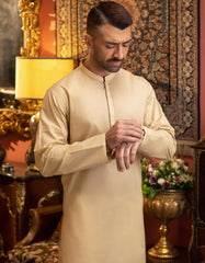 BEIGE COTTON KURTA | JJK-S-34140