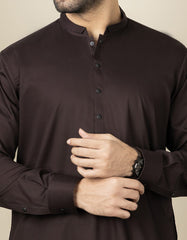 CHOCOLATE BROWN COTTON KAMEEZ SHALWAR | JJKS-S-34144