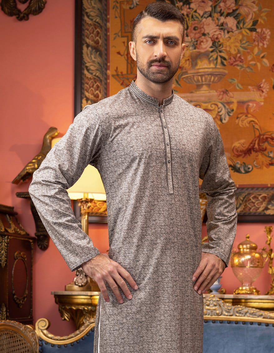 SAND COTTON KURTA | JJK-S-34157