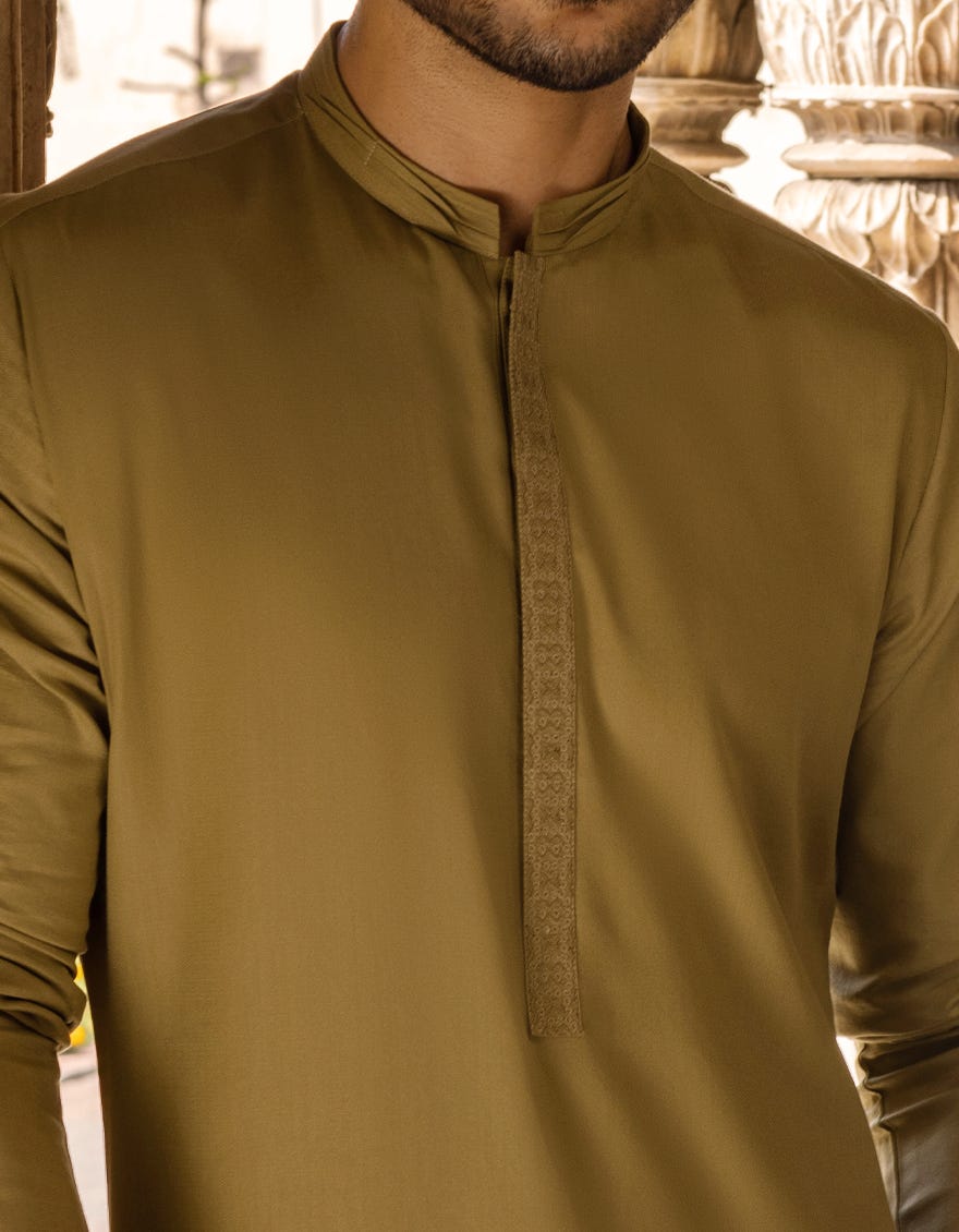 BEIGE COTTON KURTA | JJK-S-34164