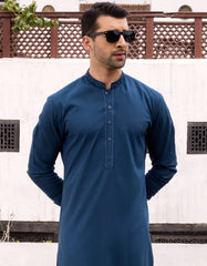 DARK TEAL BLENDED KURTA | JJK-S-34174