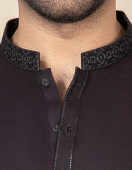 DARK VIOLET COTTON KURTA | JJK-S-34177