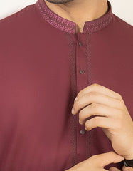 PLUM BLENDED KURTA | JJK-S-34182