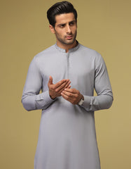 GREY BLENDED KAMEEZ SHALWAR | JJKS-S-34193
