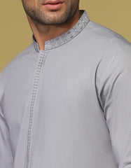 GREY BLENDED KAMEEZ SHALWAR | JJKS-S-34193