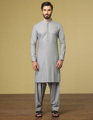 GREY BLENDED KAMEEZ SHALWAR | JJKS-S-34204