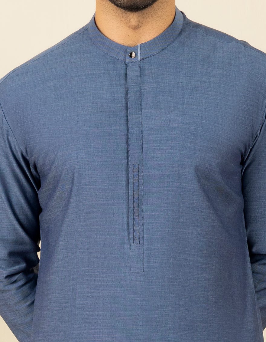 DENIM BLUE COTTON KURTA | JJK-S-34206