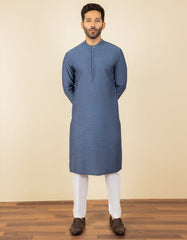 DENIM BLUE COTTON KURTA | JJK-S-34206