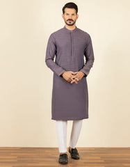 DULL PURPLE COTTON KURTA | JJK-S-34207