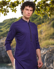 BLUE COTTON KURTA | JJK-A-34890