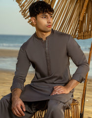 GREY BLENDED KAMEEZ SHALWAR | JTKS-A-34968
