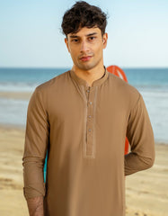 BROWN BLENDED KAMEEZ SHALWAR | JTKS-A-34972