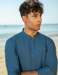 BLUE BLENDED KURTA | JTK-A-34976