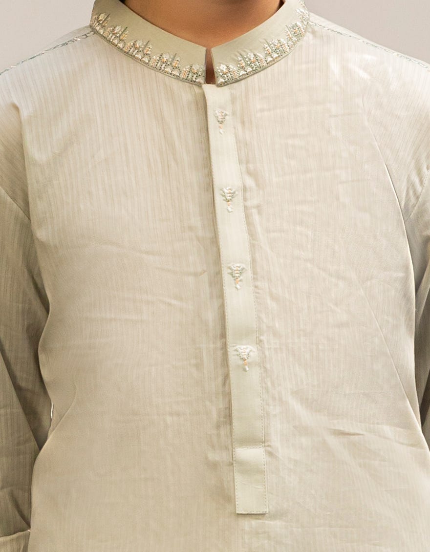 JADE GREEN COTTON KURTA | JCK-S-34989