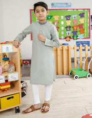 GREYISH GREEN BLENDED KURTA | JCK-S-35744