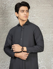 DARK GREY BLENDED KAMEEZ SHALWAR | JTKS-S-35832
