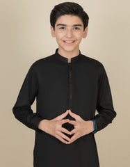 BLACK BLENDED KAMEEZ SHALWAR | JCKS-S-35834-R1