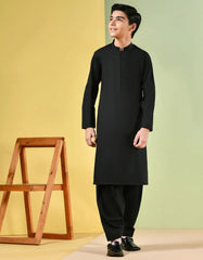 BLACK BLENDED KAMEEZ SHALWAR