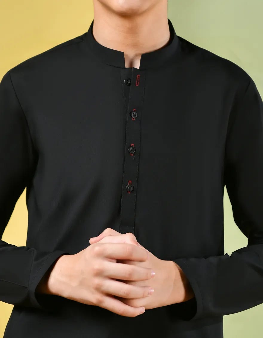 BLACK BLENDED KAMEEZ SHALWAR