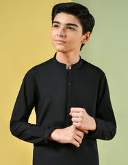 BLACK BLENDED KAMEEZ SHALWAR | JCKS-S-35834-R2