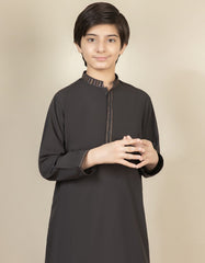 DEEP OLIVE SPUN KAMEEZ SHALWAR | JCKS-S-35839