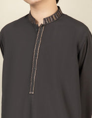 DEEP OLIVE SPUN KAMEEZ SHALWAR | JCKS-S-35839