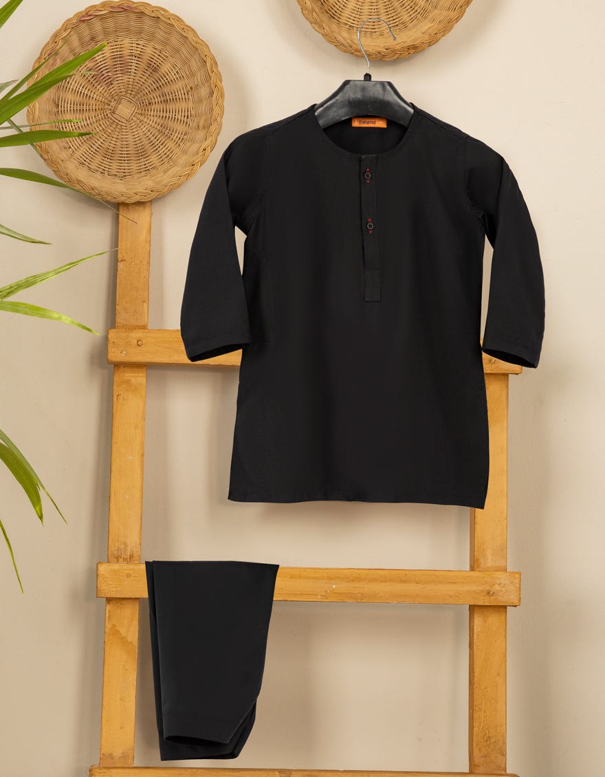 BLACK BLENDED KAMEEZ SHALWAR | JJIKS-S-35840-R2-AP