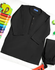 BLACK BLENDED KAMEEZ SHALWAR | JJIKS-S-35840-R1