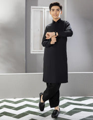 BLACK BLENDED KAMEEZ SHALWAR