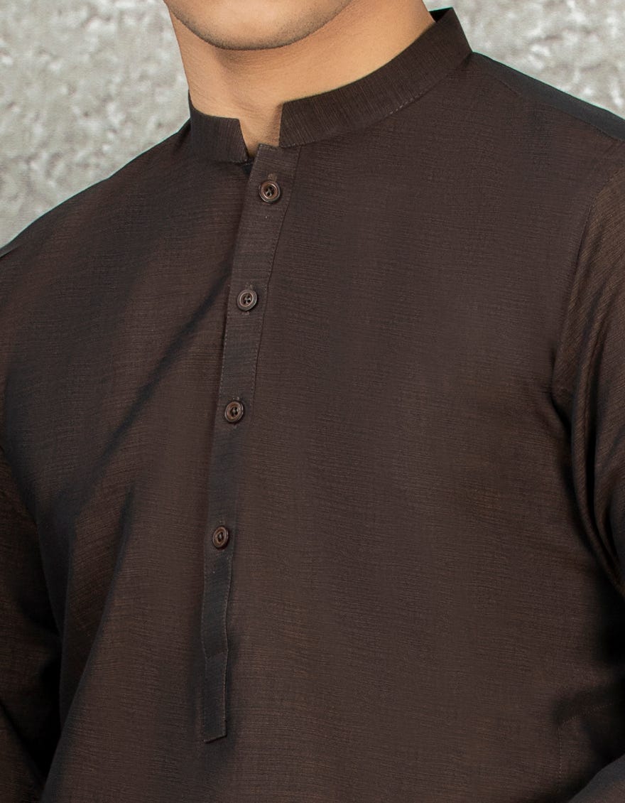 BROWN COTTON KURTA | JTK-S-35879