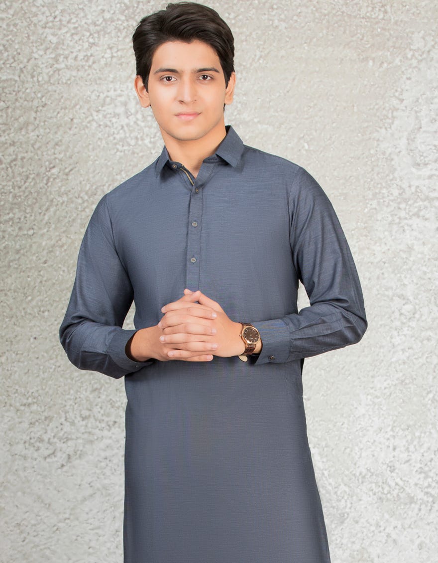 BLUE COTTON KURTA PAJAMA | JTKP-S-35885