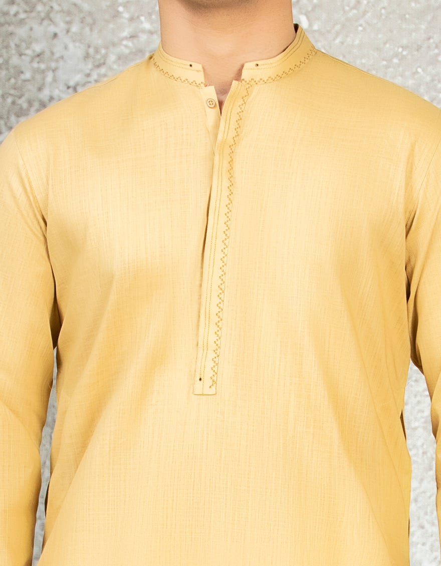 DULL GOLD COTTON KURTA | JTK-S-35887