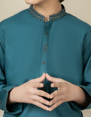 AQUA BLENDED  KURTA | JCK-S-35898