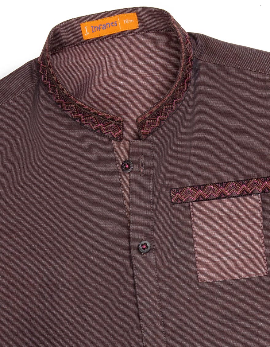 DEEP PURPLE COTTON  KAMEEZ SHALWAR | JJIKS-S-35902