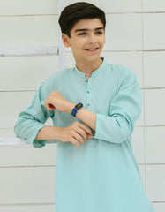 AQUA GREEN COTTON KURTA | JCK-S-35903