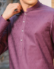 DARK PURPLE COTTON KURTA | JTK-S-35911