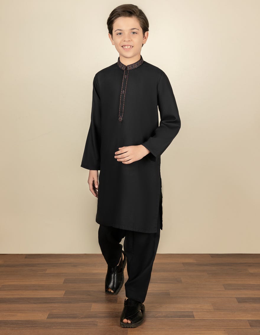 BLACK BLENDED  KAMEEZ SHALWAR | JCKS-S-35916