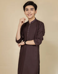 DARK BROWN BLENDED  KAMEEZ SHALWAR | JCKS-S-35917