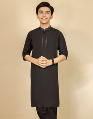 BLACK BLENDED KAMEEZ SHALWAR | JCKS-S-35918