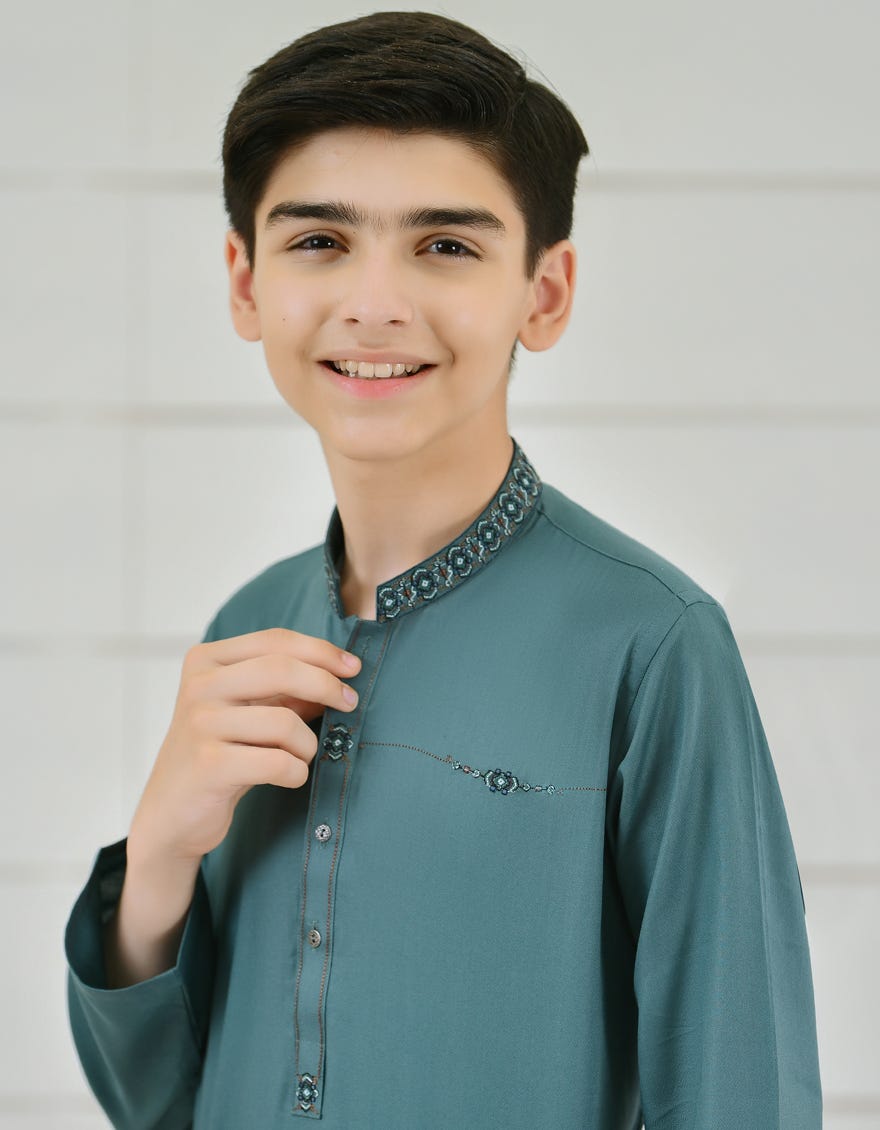 EMERALD GREEN COTTON KURTA | JCK-S-35921